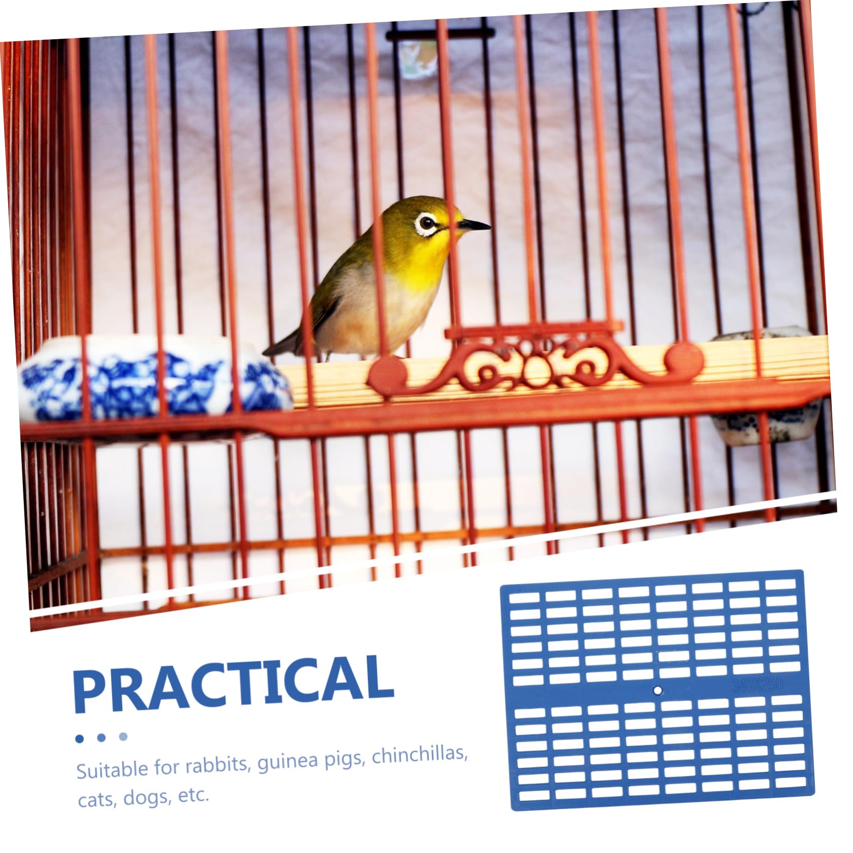 Abaodam 4Pcs Rabbit Cage Mats Durable Plastic Floor Cushions for Small Easy to Clean Scratches for Guinea Pig Chinchilla Bunny Cages