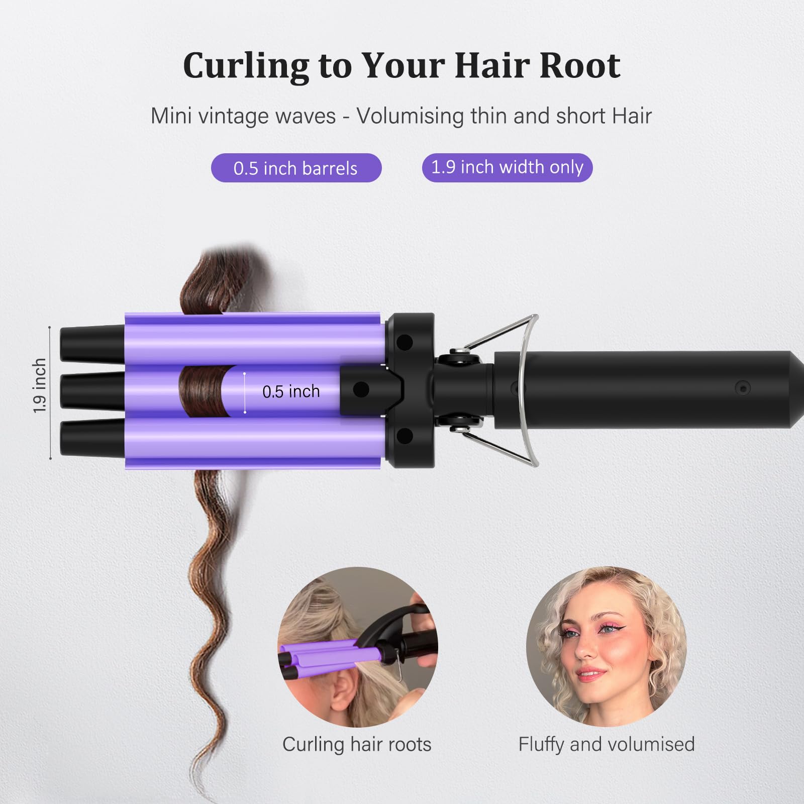 janelove Upgraded Mini Hair Waver for Short & Medium Hair, 13MM Curling Wand, 0.45lb Lightweight - Image 3