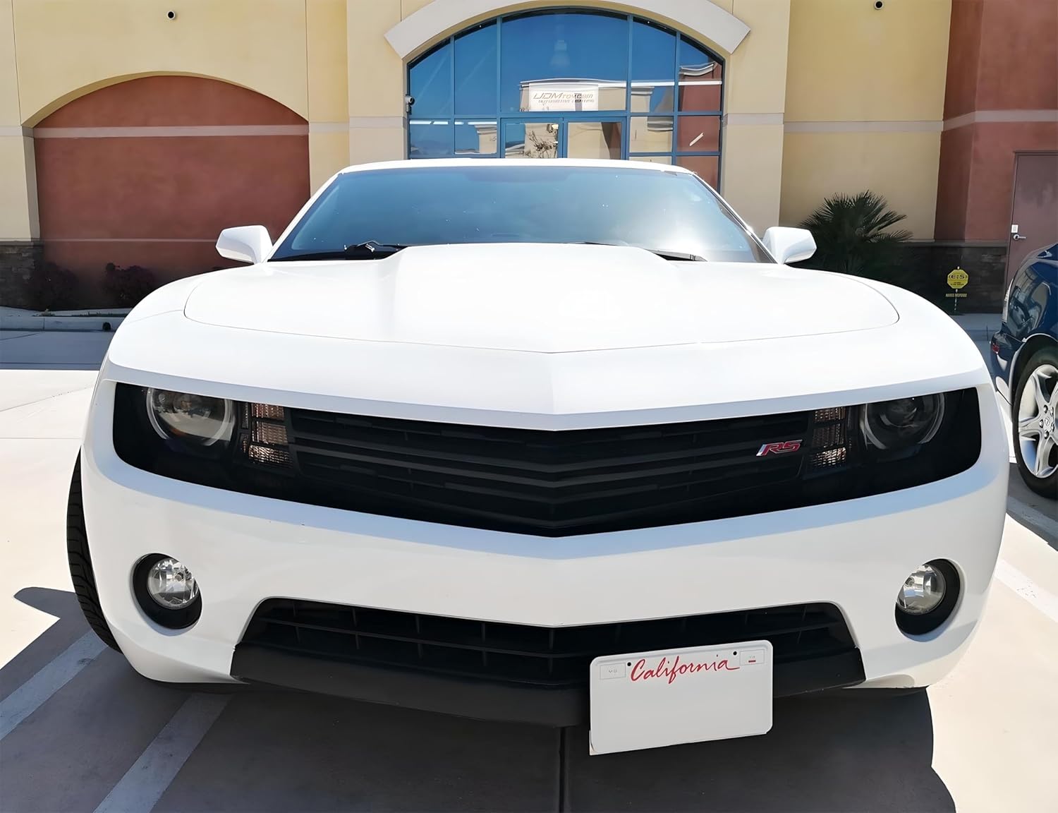 iJDMTOY Underneath Mount On Bumper Front License Plate Mounting Bracket Relocator Compatible with 2010-2015 Gen5 Chevrolet Camaro LS LT SS