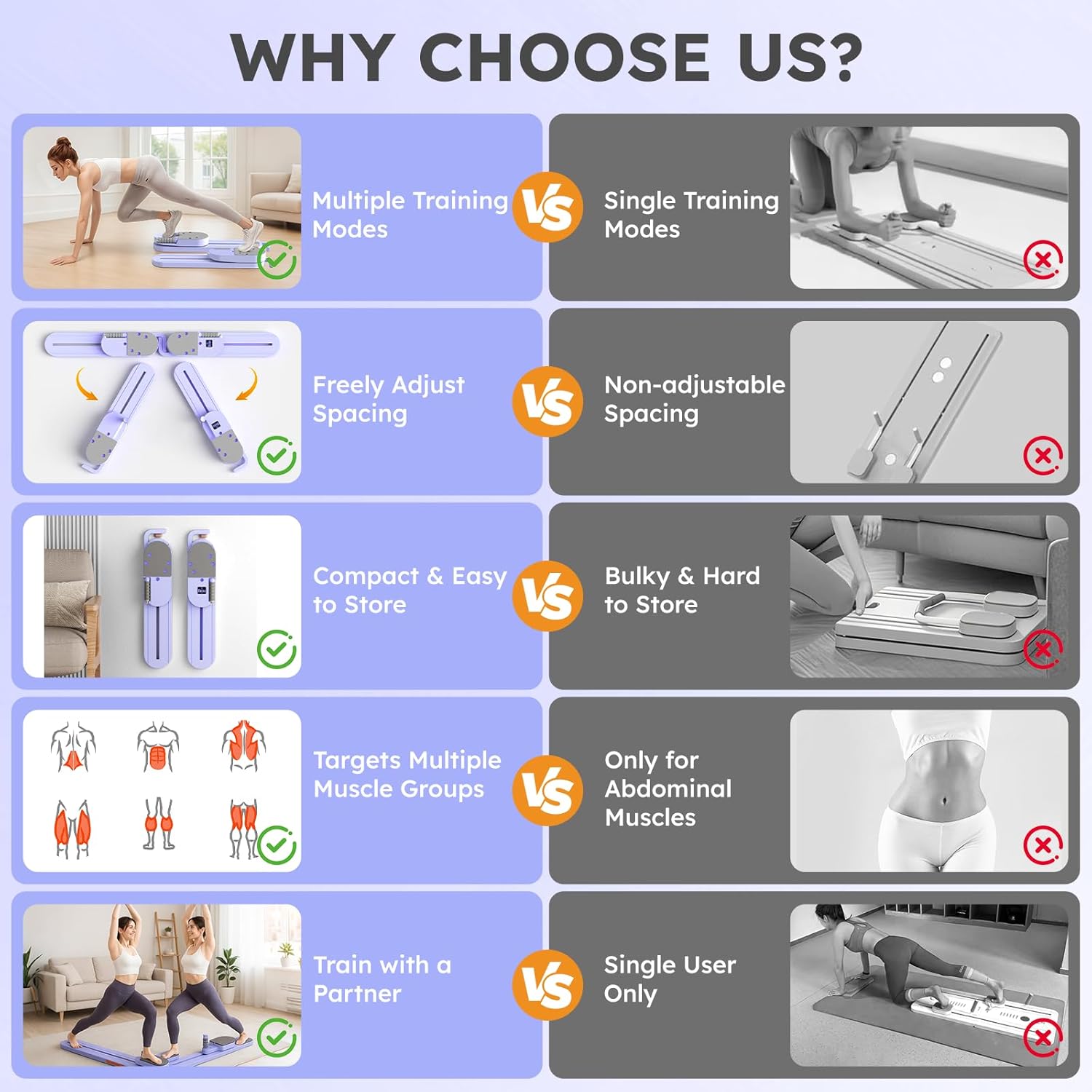 Pilates Reformer Board, 10 in 1 Multifunctional Pilates Board Set for Home Workout, Portable Pilates Reformer Machine with Resistance Bands, LED Counter & Timer & Calorie