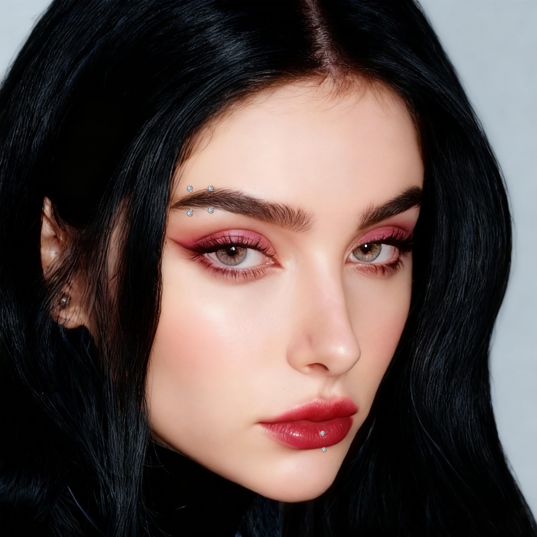 AVYRING 16G tytanowy kryształ zakrzywione sztanga piercing brzuch tragus helix kolczyk stokrotka brwi wieża biżuteria, pionowe labret wargi dla kobiet mężczyzn 6 mm 8 mm 10 mm 12 mm