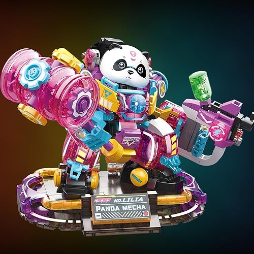 Miniatura 3 de HEGOAI Mini Panda Friends - Juego de construcción de animales lindos, juguetes creativos de construcción para niños y niñas de 6 a 12 años, 618