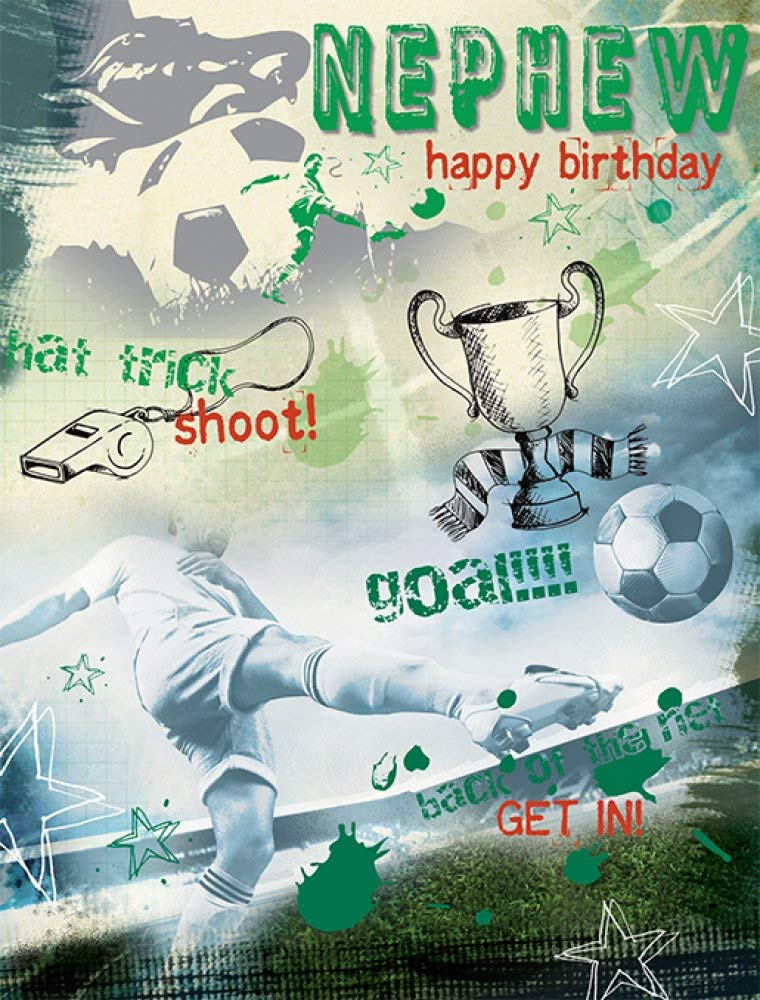 Piccadilly Greetings Modern Birthday Card Nephew - 8 x 6 inches