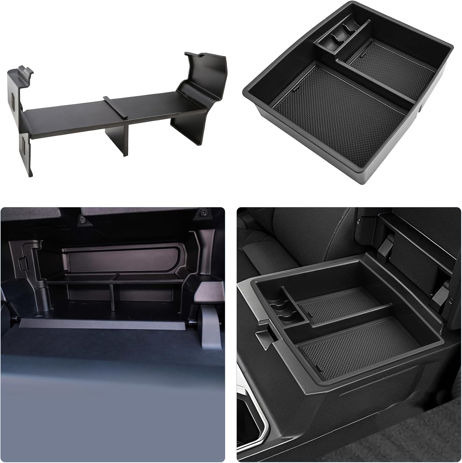 2025 2026 Tacoma Console Organizer Compatible with 2PACK 2024-2026 Toyota Tacoma Center Console Organizer Insert Tray and for 2025 2026 Toyota Tacoma Storage Divider Accessories