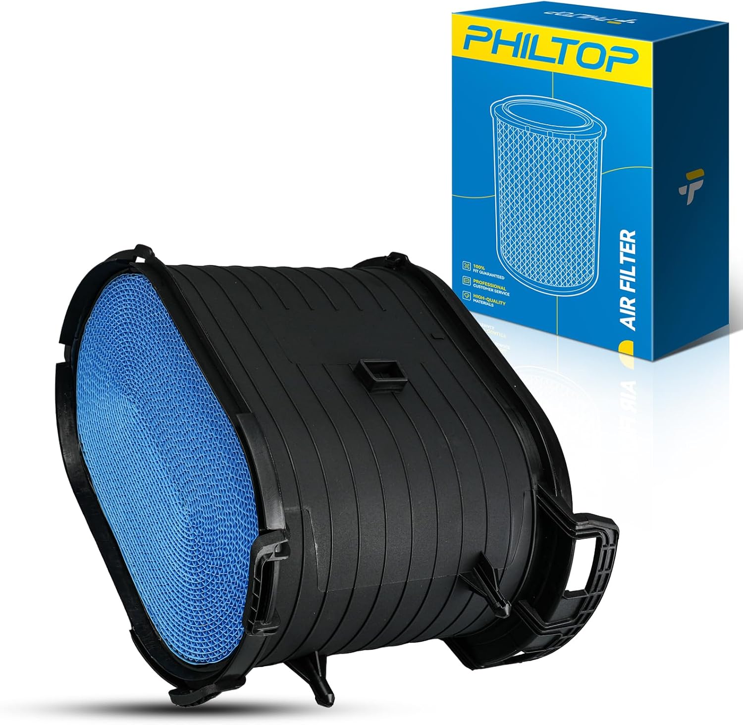 PHILTOP FA-1778 Engine Air Filter Replacement for Ford F250 F350 F450 F550 Super Duty 2003-2007, for 03-05 Ford Excursion 6.0L V8 Turbo Powerstroke