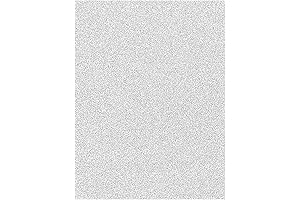 20 Sheets Non-Adhesive Silver Glitter Cardstock Paper (8x12 In, 250GSM)