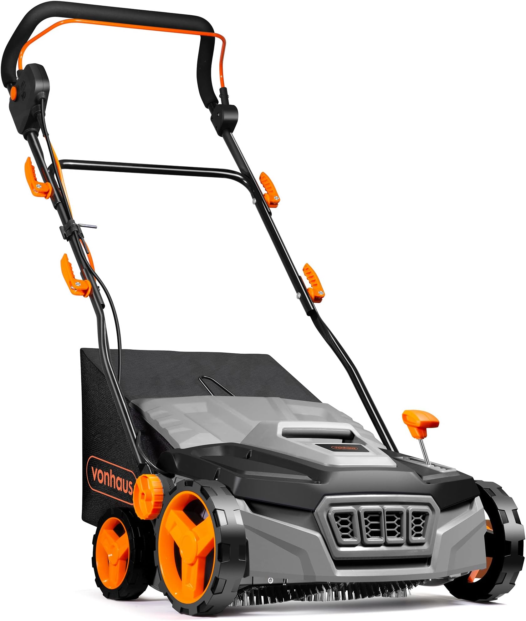 VonHaus Artificial Grass Brush 1800W, Electric Artificial Grass/Lawn Sweeper Cleaner Machine, 45L Collection Bag, 12m Cable, 5 Adjustable Heights, 380mm Working Width, Foldable Handle, 3 Year Warranty