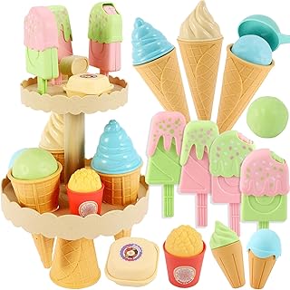 Sponsored You’re seeing this ad based on the product’s relevance to your search query.Learn more about this advertisement AOLEVA Children's Kitchen Play Kitchen Accessories, Ice Cream Toy Shop Accessories for Children, Role Play Food Accessories Toy, Gift Toy for Children from 3 Years