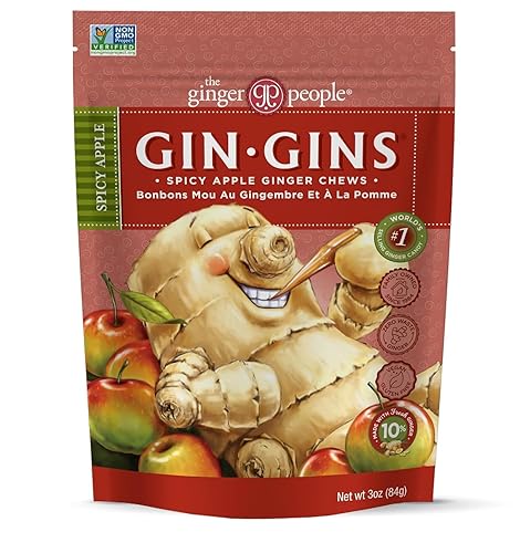 Vista 81 de GIN GINS Original Ginger Chews – Dulces 100% naturales de The Ginger People – Golosinas saludables envueltas individualmente – Hecho con el rizoma