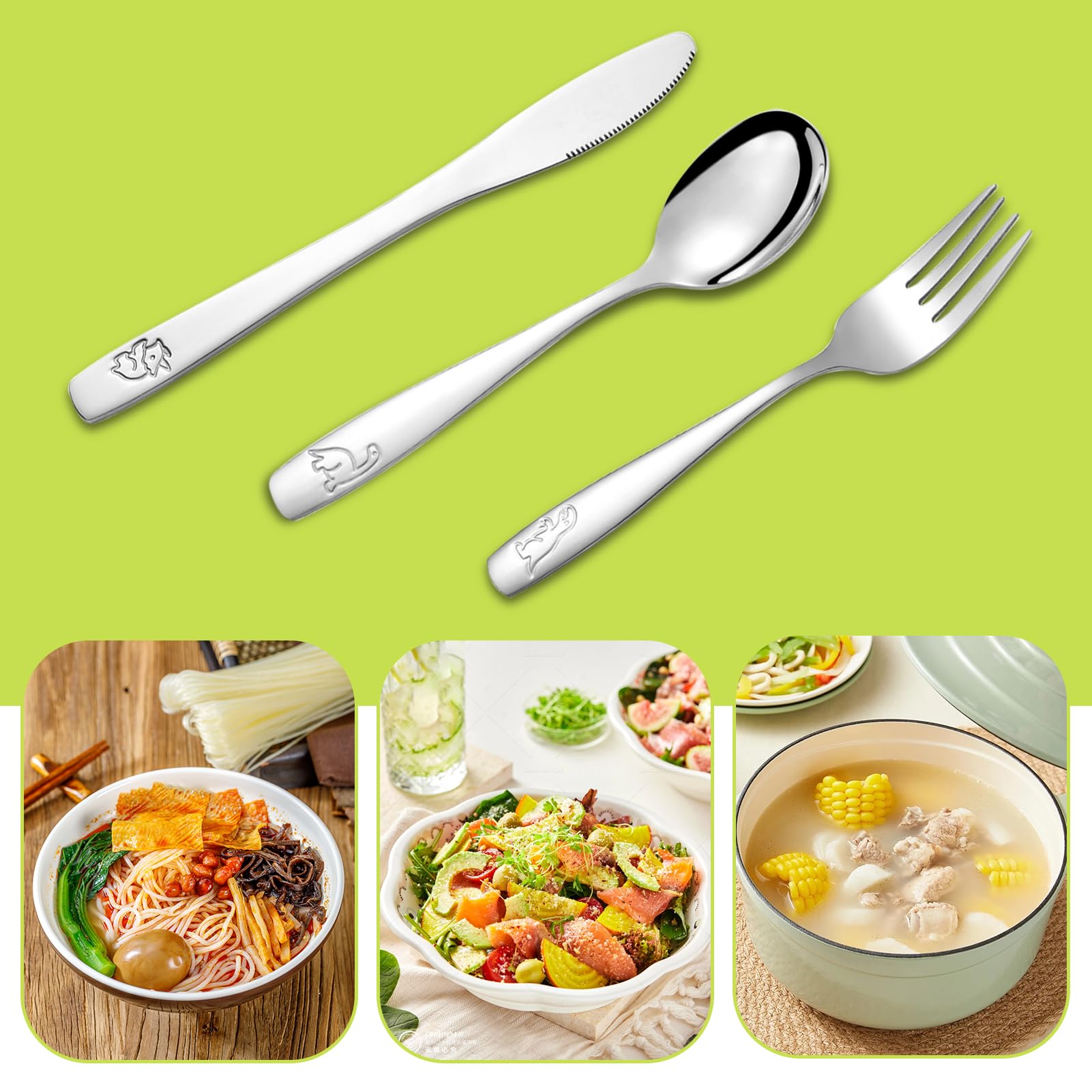Couverts Enfants Inox 9 Pièces Couverts Enfant Inox - Dinosaures - 3 Fourchettes, 3 Cuillères, 3 Couteaux - Pour 2 Ans Et Plus Couverts Sécurité Enfants Couverts Enfants Inox 9 Pièces Couverts Enfant Inox - Dinosaures - 3 Fourchettes, 3 Cuillères, 3 Couteaux - Pour 2 Ans Et Plus Couverts Sécurité Enfants
