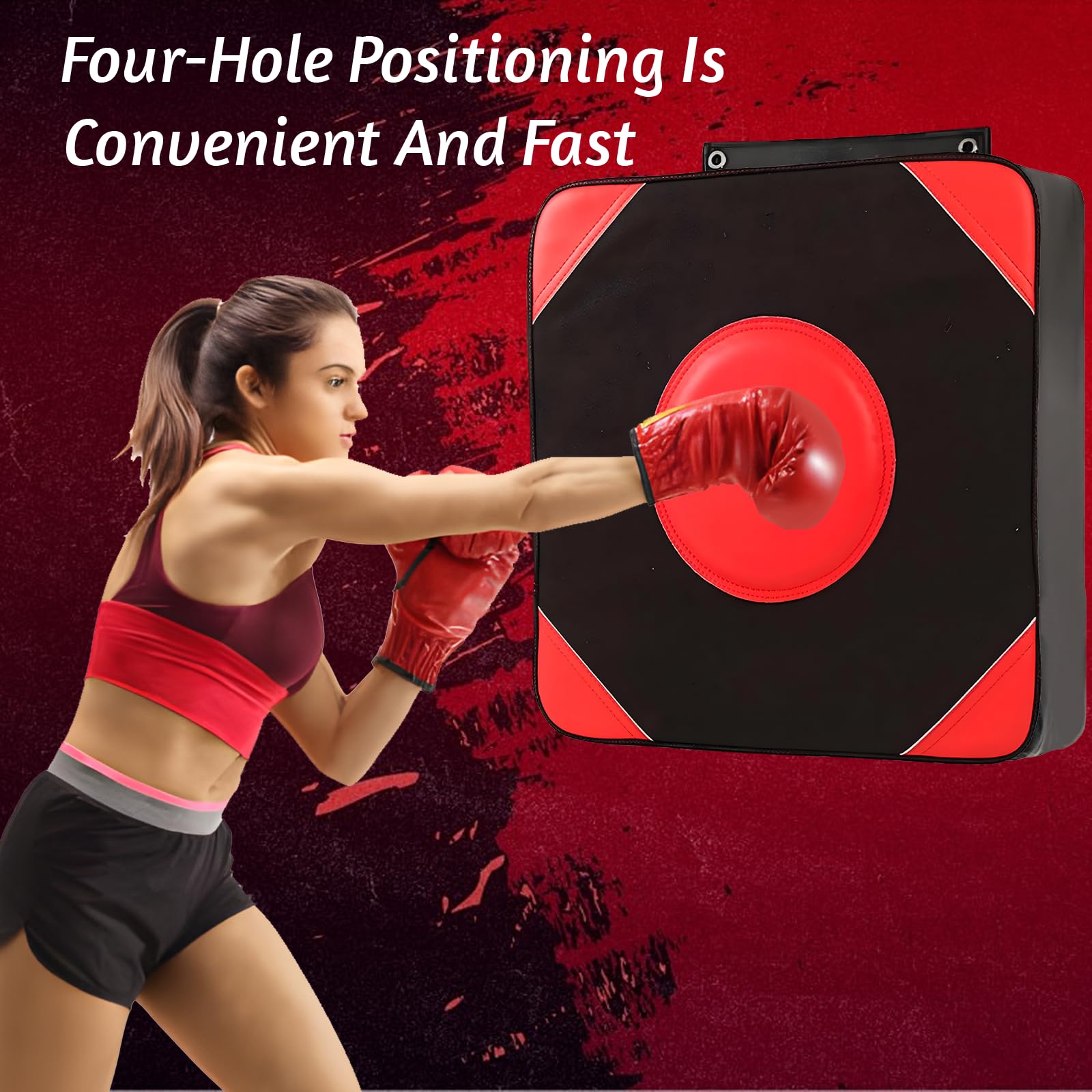 Sacco da Boxe, Materiale Unità di Elaborazione, Tappetino da Boxe Montato a Parete, Sanda Taekowndo Training Bag, per Praticare La Boxe, Fare Esercizio, Sfogare Le Emozioni(20 * 20 * 10 Cm)