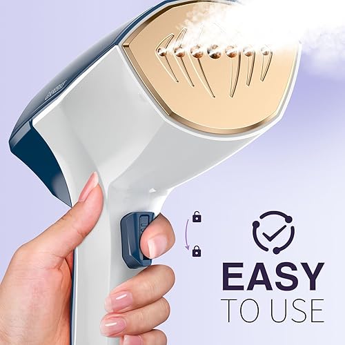 Miniatura 8 de Vaporizador para ropa, vaporizador de ropa de mano de 1600 W con tanque de 12.2 fl oz, vaporizador de ropa portátil de calentamiento rápido con LCD,