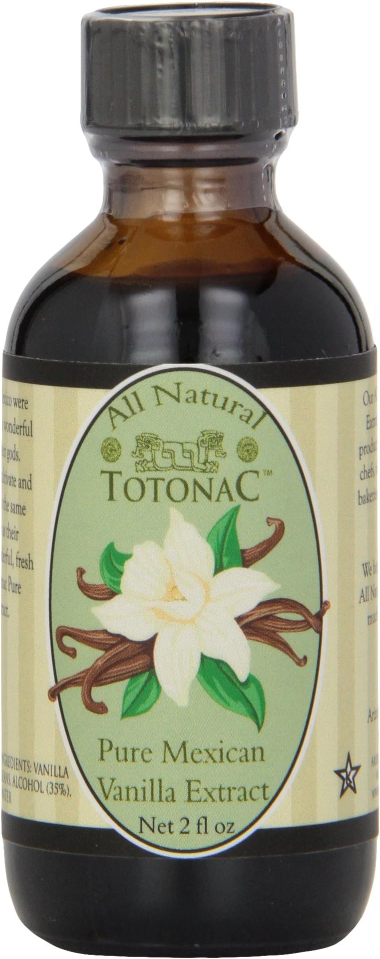 Totonac Mexican Pure Vanilla Extract, 2-Ounce Containers (Pack of 4)