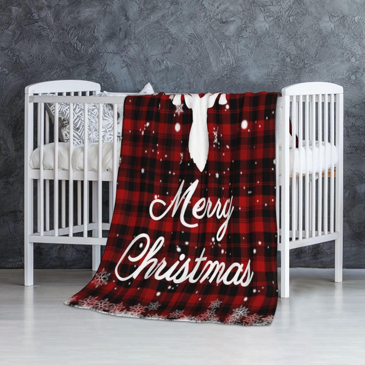 Christmas Throw Blanket,Red and Black Plaid Blanket,Soft Cozy Throw for Couch Sofa Bed Women Xmas Gifts,30"x 40" - Image 2