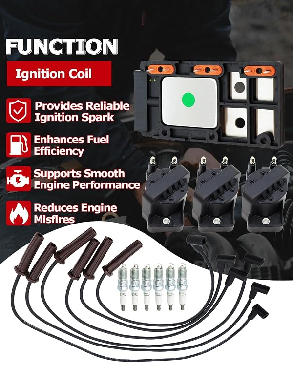 1ST 3PCS Ignition Coils 10467067 + 10469470 for Buick, for Chevrolet, for Oldsmobile, for Pontiac 1989-2009, 6 Wires, 6 Spark, Ignition Control Module Replaces OE: 0468391 + 10475225 by 1ST AUTO PARTS - Used condition - Image 4