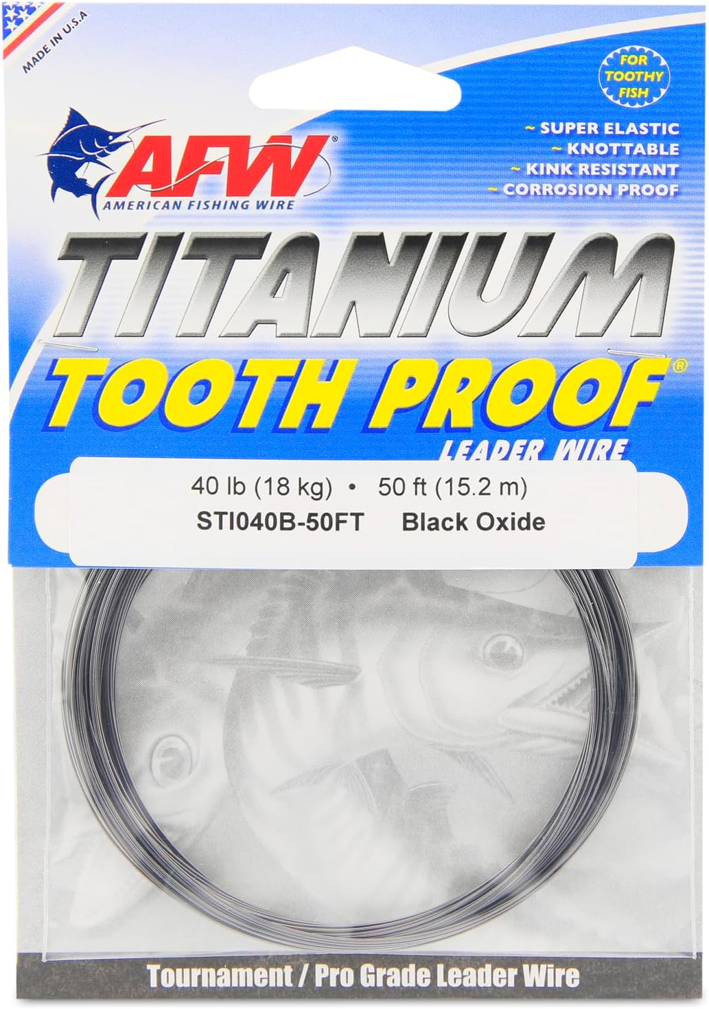 AFW Titanium Tooth Proof, Single Strand Leader Wire