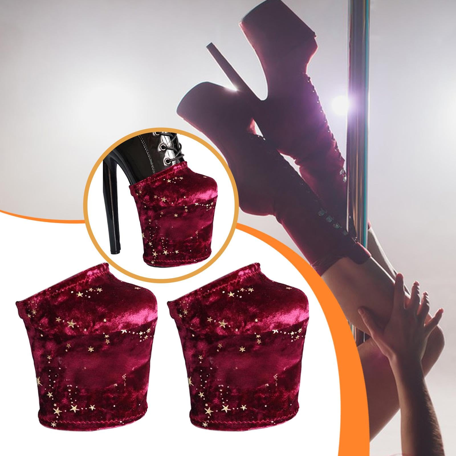 Protezioni per Stivali Da Pole Dance, Coperture in Velluto con Design Antiscivolo per Allenamento E Spettacoli, Donne