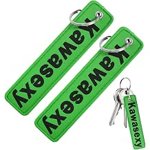 2 Pcs Key Ring, Motorbike Keyring, Felt Keychain, Lanyard, Widgets, Green Kawasexy, Car Accessories, For Motorcycle, Bag