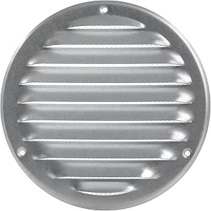 Schwarz Metall Rund Bel&uuml;ftung Grille 100mm/140mm Mit Fliegengitter Flach Kanal E