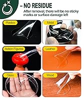 Vista 5 de Masilla adhesiva de museo extra grande de 1.18 pulgadas, resistente, extraíble, sin residuos, película mejorada de fácil despegar, masilla de pared