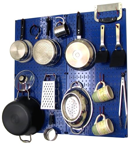 Wall Control Kitchen Pegboard Organizer Blue Pegboard Red Accessories