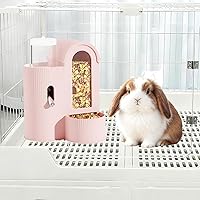 Vista 7 de Dispensador de agua de alimentos para conejos, botella de agua de conejillo de indias, alimentador automático de conejillos de gran capacidad