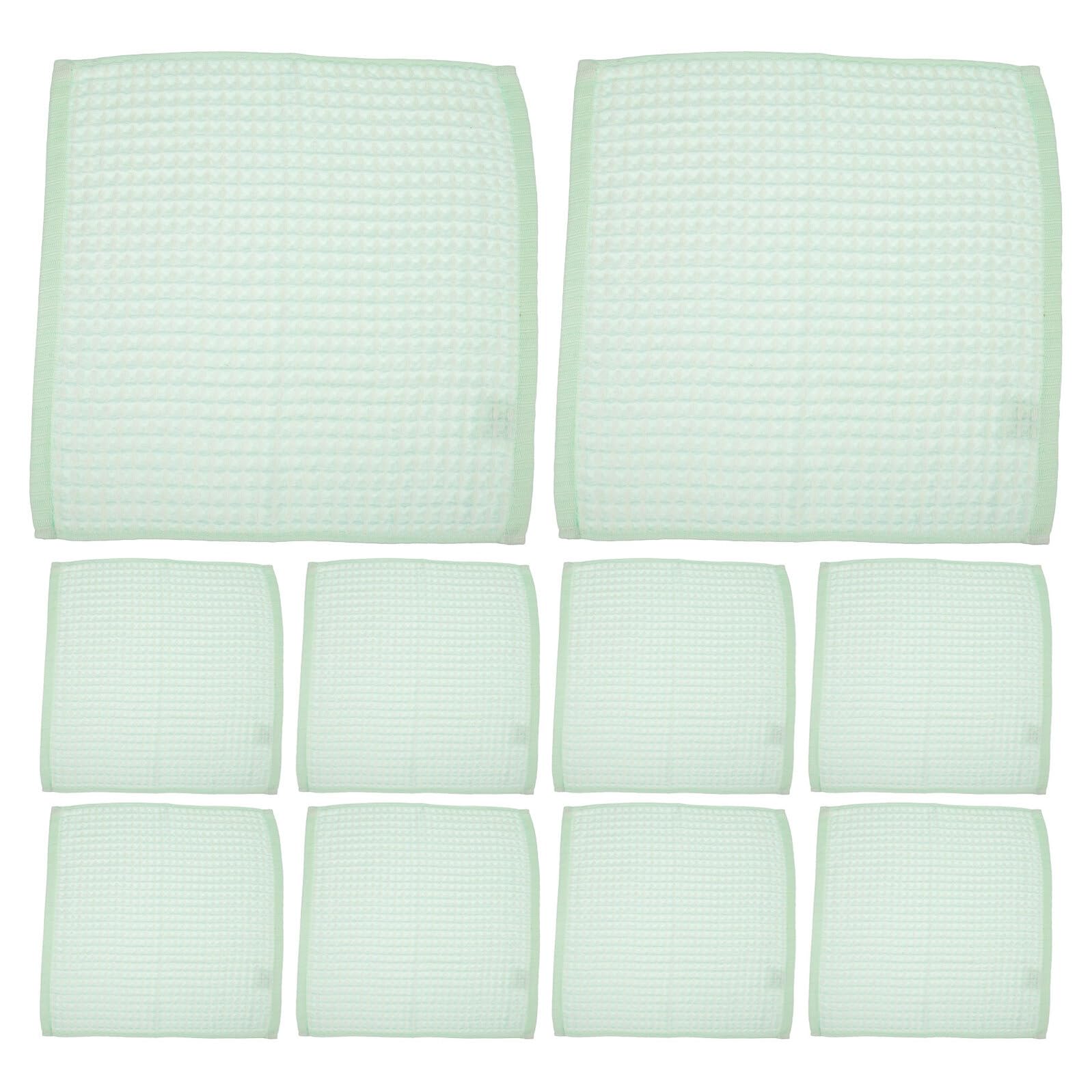 POPETPOP 10pezzi Panni per Cucina in Cotone Panno per Pulizia del Bancone Altamente Assorbente Panno per Asciugare le Mani e Pulire i Piatti Riutilizzabile