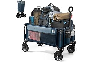 TIMBER RIDGE Outdoor Wagon Cart: Foldable, Heavy-Duty for Camping, Patio, and More