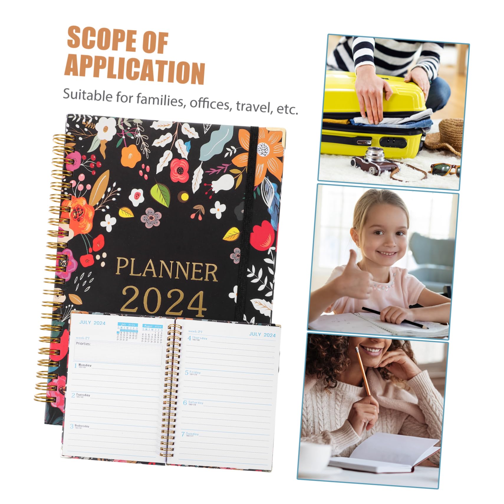 SEWACC 5stücke Portable Academic Planner Für Studenten Lehrer Und Büroangestellte Englisch Kalenderbuch Organisation Von Terminen Und Stabiler Dickes Vielseitig Einsetzbar