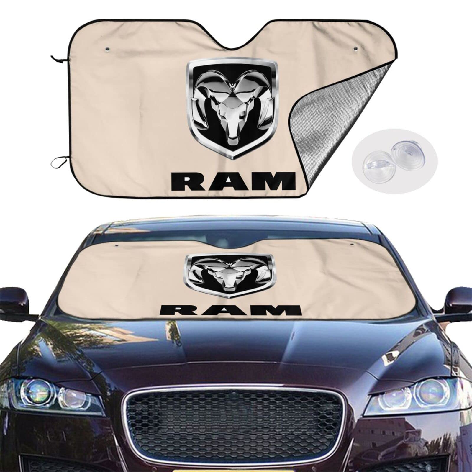 Amazon | ラムトラックダッジlogo Ras サンシェード,フロントガラス