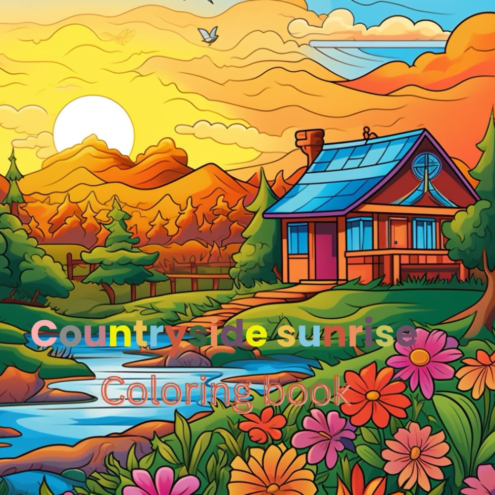 Countryside Sunrise Coloring Book