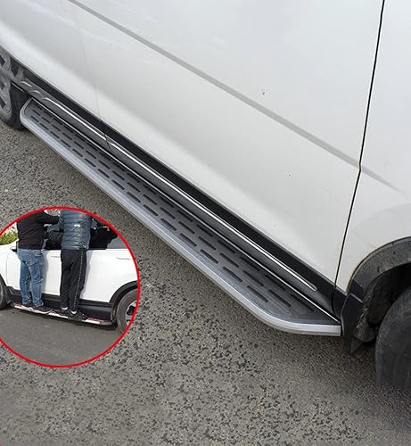 Miniatura 3 de 2 barras Nerf plateadas con estribos negros para Nissan X-Trail Rogue T33 2021-2023