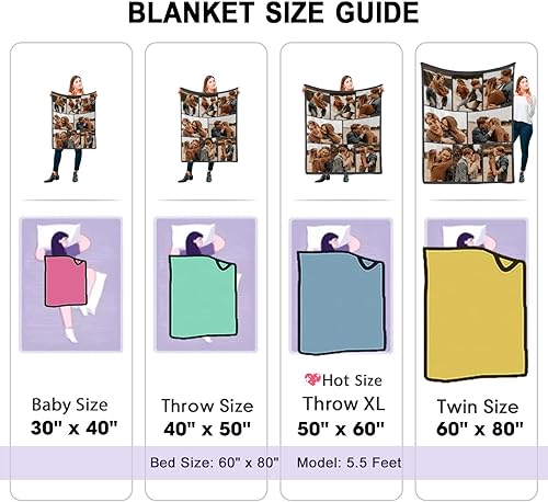 Miniatura 5 de Manta personalizada para regalos de novia, novio, manta de fotos personalizada para esposa para cumpleaños, día de San Valentín, regalos de esposo