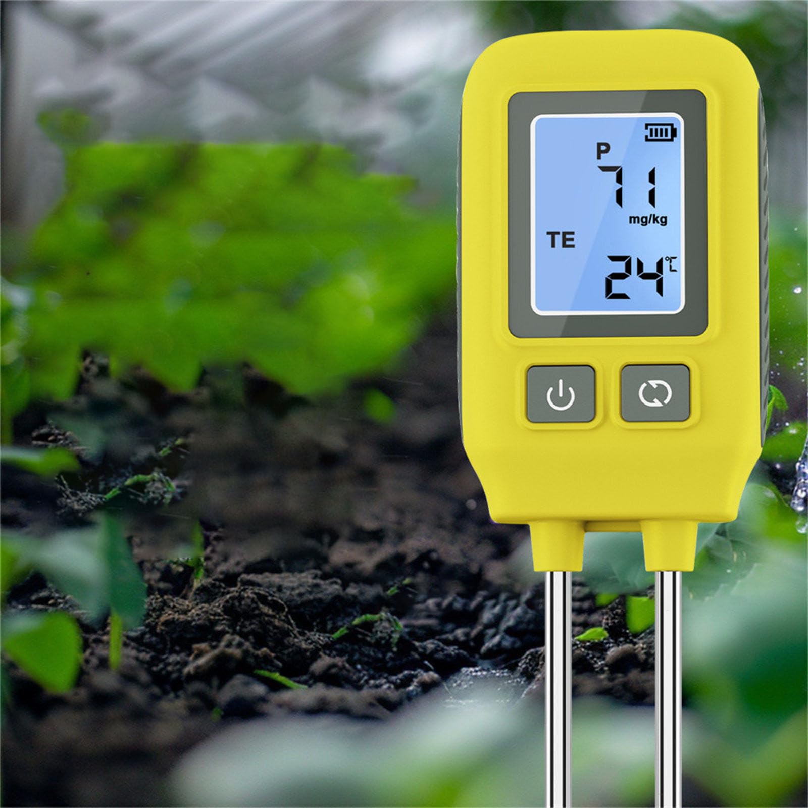 Probador de suelo 4 en 1, instrumento de prueba de suelo para NPK y temperatura en varios entornos de degustación