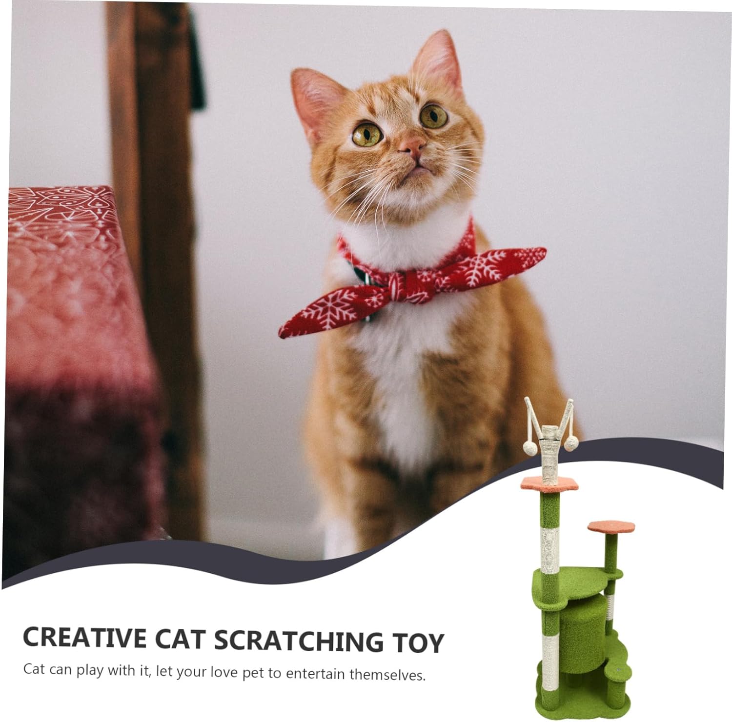 1Pc Cat Scratching Shape Cat Climbing Frame and Comfortable Design for Healthy Claws and Indoor Cat Tree Easy Assembly
