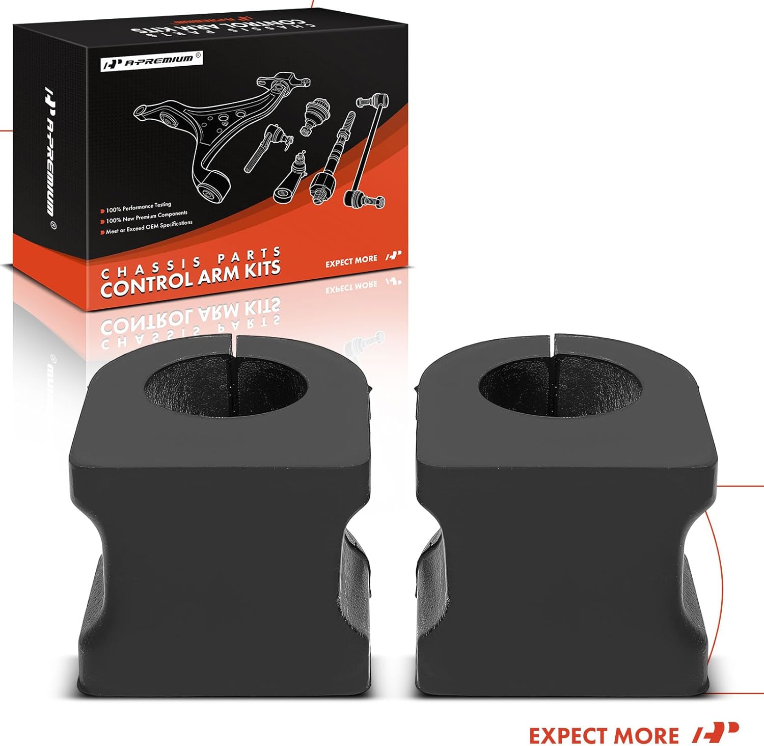 A-Premium 2 x Front Sway Bar Bushing Kit, Compatible with Suzuki Kizashi 2010 2011 2012 2013 2014 2015