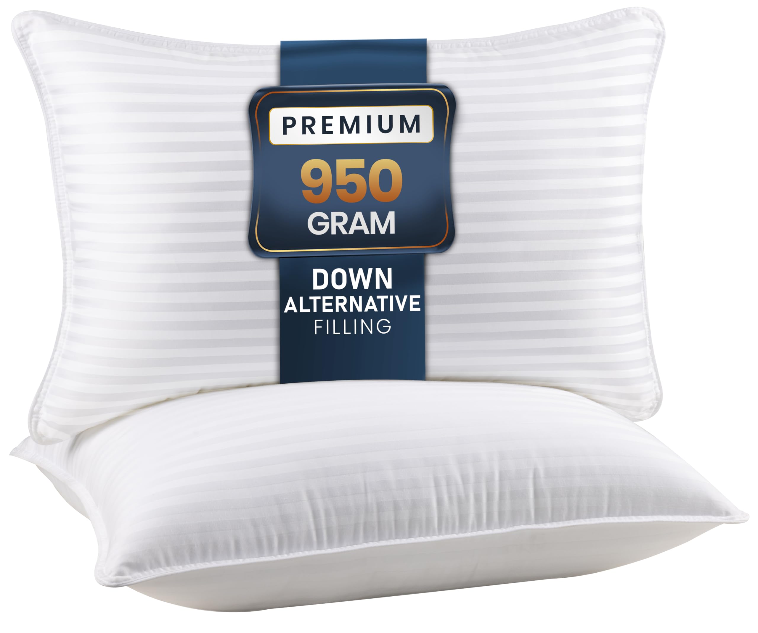 Utopia Bedding Premium Pillows, Hotel Quality Pillows, Luxury Bed Pillow for Back, Stomach or Side Sleepers (2, White, Standard)