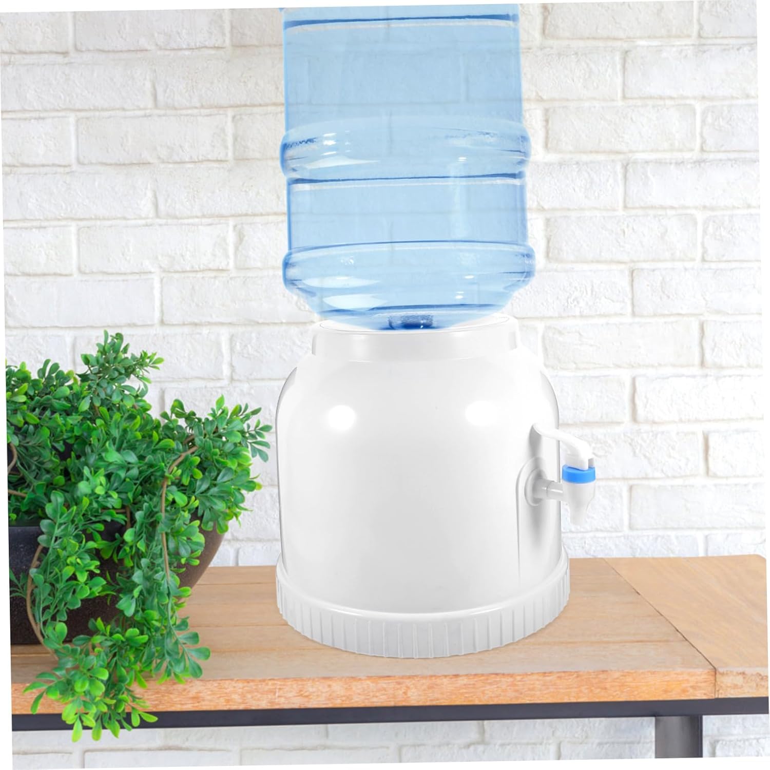 Portable Water Dispenser Stand for Countertop Bottled Water with Valve Easy to Carry Desktop Cooler Rack for Office and Home Use