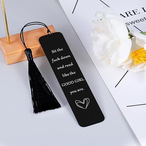 Miniatura 3 de Spicy Reader - Marcapáginas para mujeres, amantes de los libros, marcador de libros con borlas para cumpleaños, San Valentín, mujeres, amigas, sus