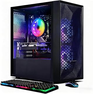 STGAubron Gaming PC Desktop: Intel Core i5 3.6GHz, RX 550 4GB, 16GB DDR3 RAM, 512GB SSD, WiFi 6, Windows 11