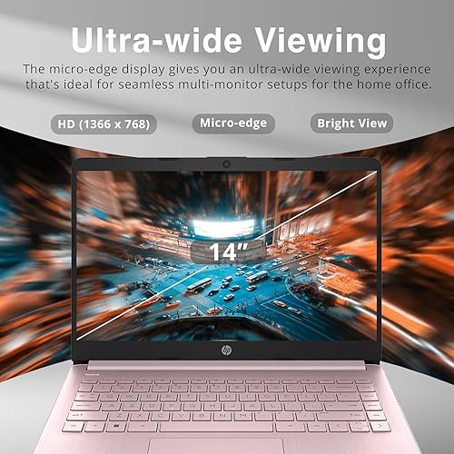 Miniatura 5 de HP Laptop ultraliviana HD de 14 pulgadas, procesador Intel Celeron de cuatro núcleos, 16 GB de RAM, 320 GB (64 GB eMMC+ tarjeta de 256 GB), Wi-Fi,