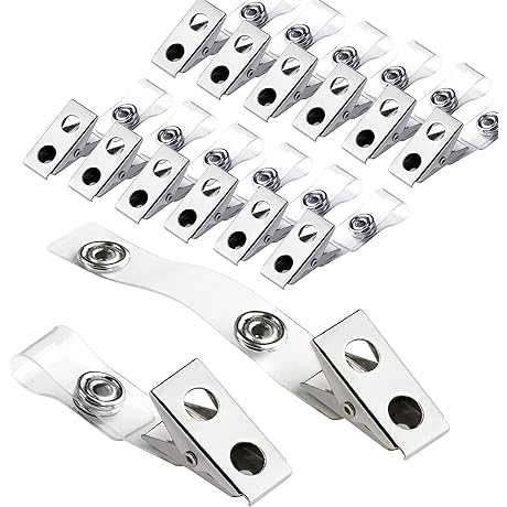 30Pcs Durable Heavy-Duty Badge Clips