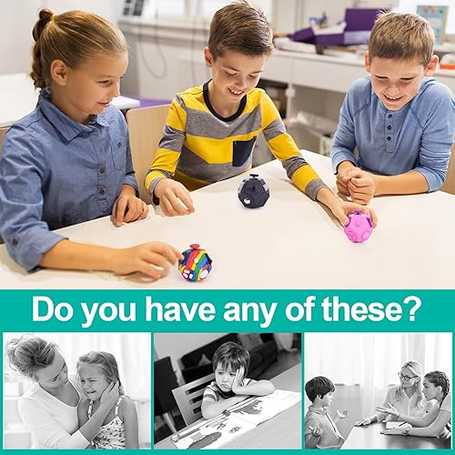 Miniatura 8 de Mini juguetes sensoriales para ansiedad, 12 caras, para aliviar el estrés y la ansiedad y la depresión para niños y adultos con TDA, TDAH, TOC,