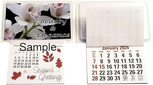 Miniatura 4 de 2024 - Tarjeta de visita adhesiva para auto, camión, calendario, bolsillo transparente en blanco (juego de 10)