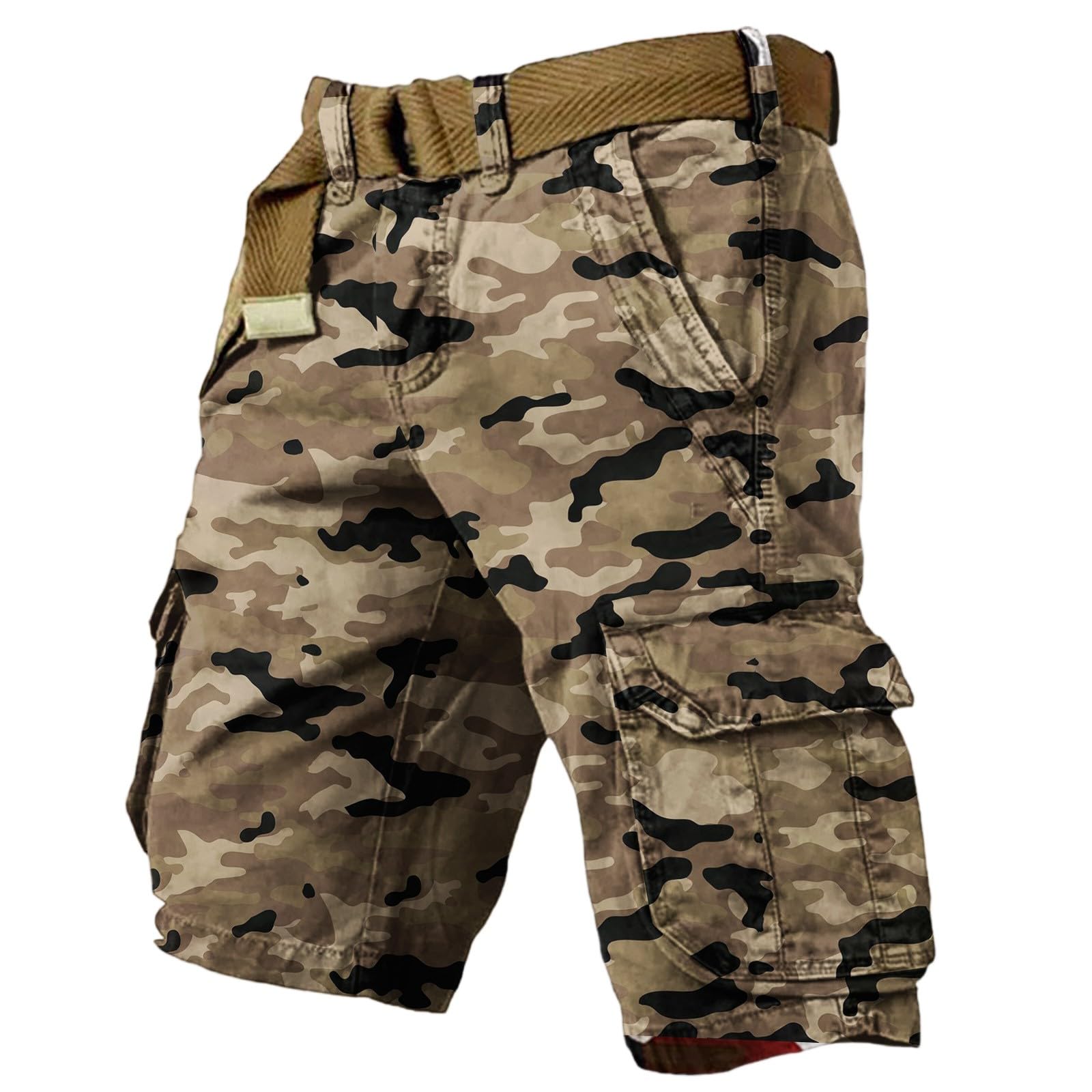 Generico Pantaloncini da Lavoro Uomo Militare Cargo Leggero Short Bermuda Cargo Uomo Estivi Estivi Estivo Lavoro Bermuda Cargo Shorts con Tasche