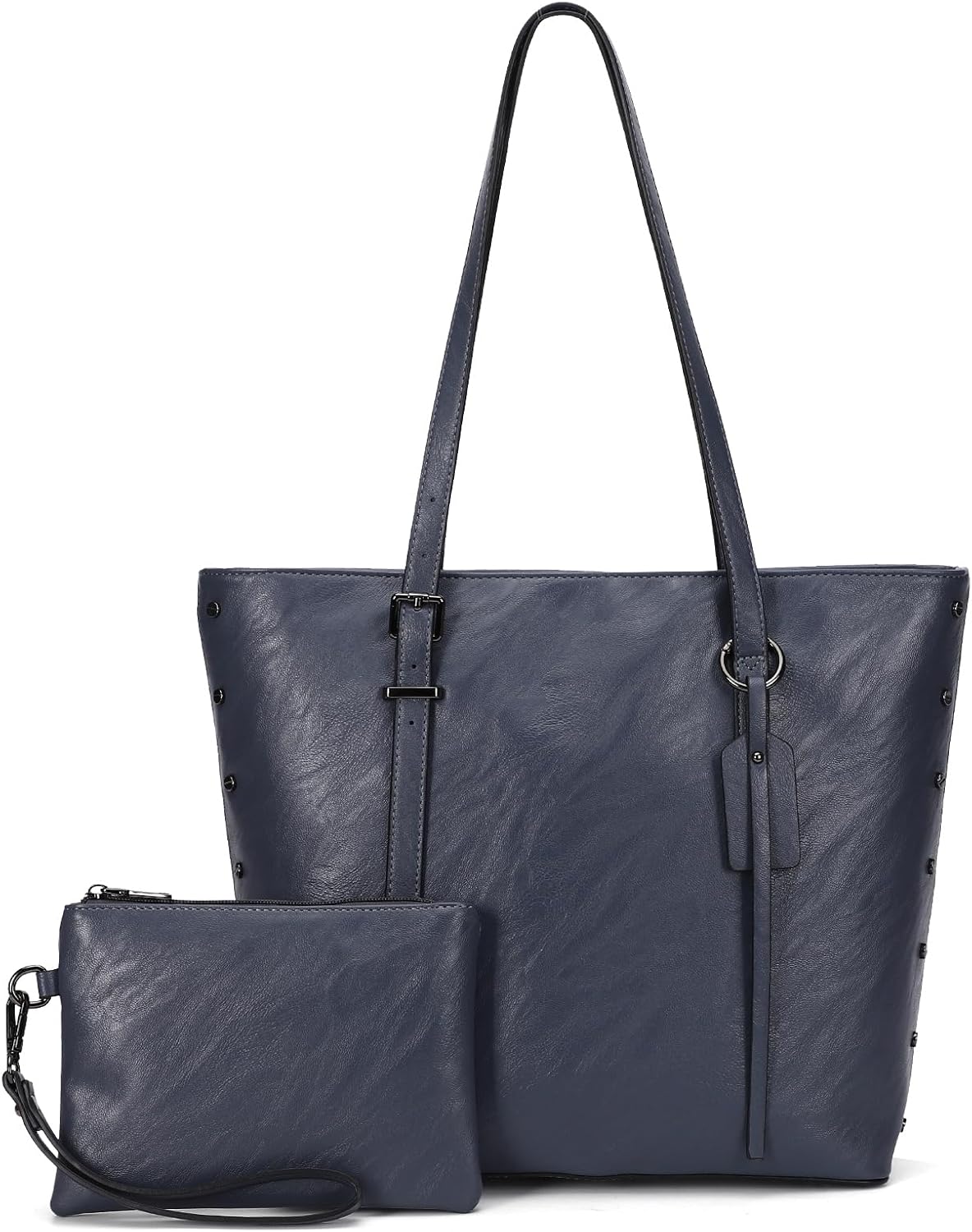 KL928 Handbag for Women Tote Bag PU Leather Large Shoulder Bag Top Handle Satchel Purses 2Pcs Set