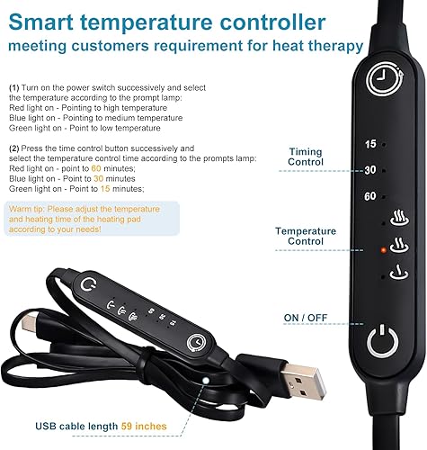 Miniatura 6 de Estirador de cuello, alivio del dolor de cuello y hombros calentado con almohadilla térmica de grafeno, dispositivo de tracción cervical, almohada