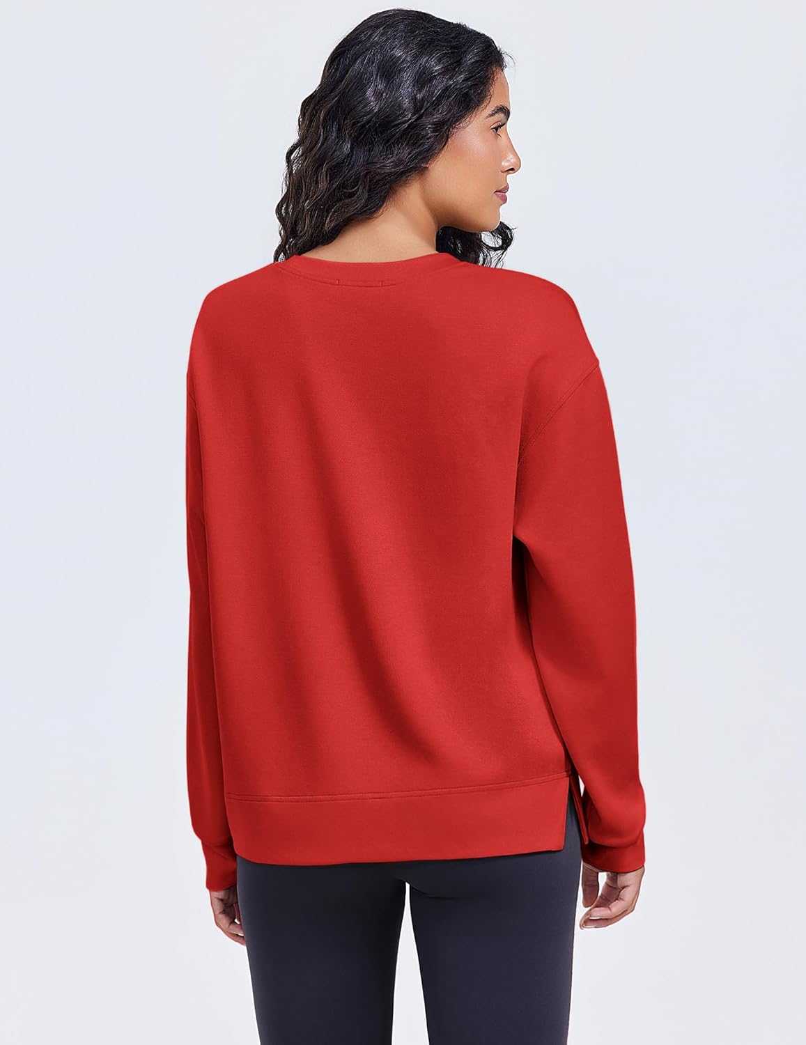 PINSPARK Soft Crewneck Sweatshirt for Women Long Sleeve Lightweight Pullover Yoga Casual Sweatshirts - Image 2