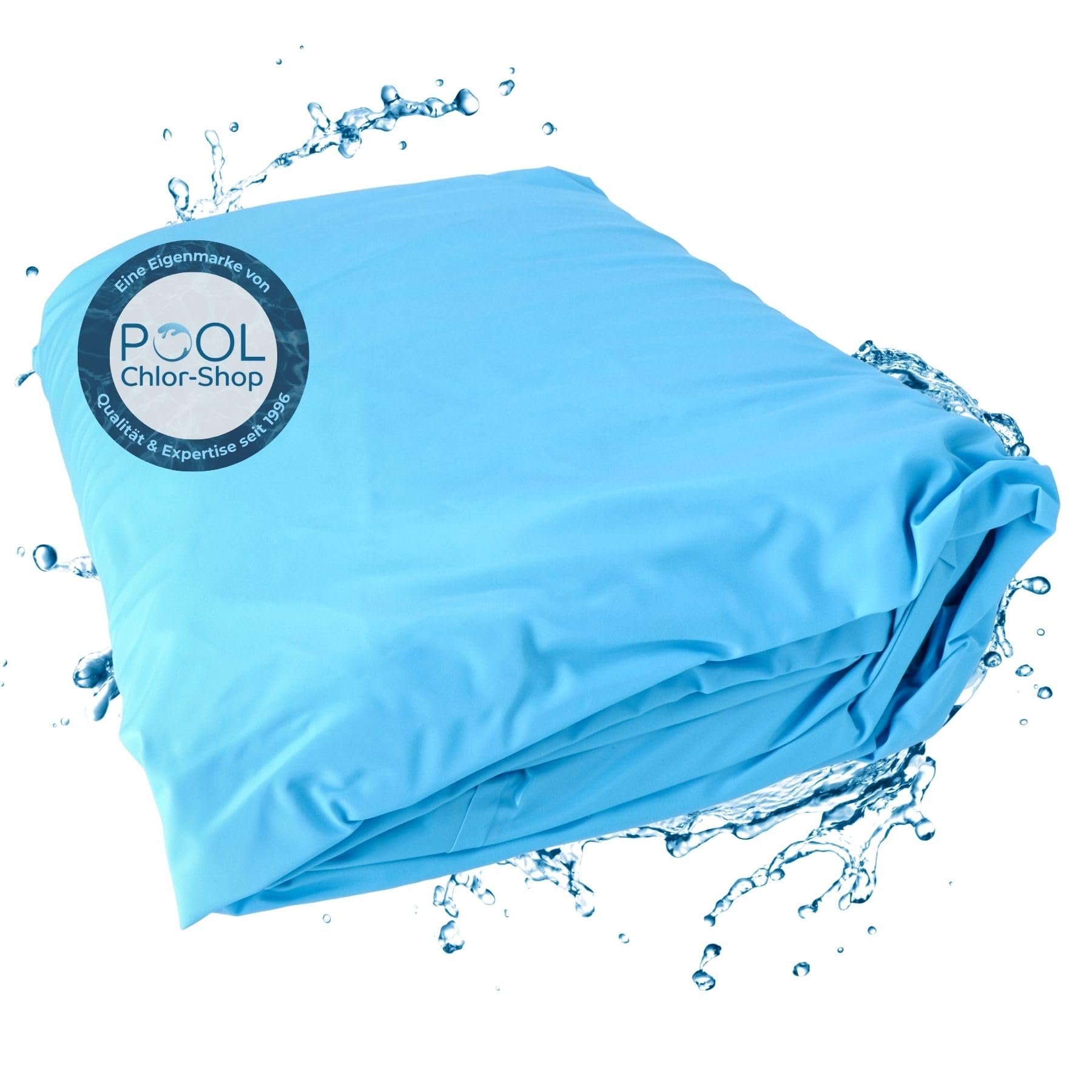 Poolfolie 3,50m x 0,9m I 0,25mm Folienstärke I Reißfeste Pool Innenfolie rund in Standard Blau I Hochelastische & UV-stabilisierte Poolunterlage I Kältebeständige Rundpool Ersatzfolie