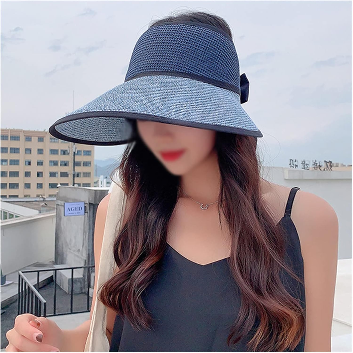Women's Empty Top Hat Breathable Big Brim Sun Hat Baseball Tennis Golf Running Travel Beach Outdoor Sun Hat(White-Patch Five-Pointed star4)